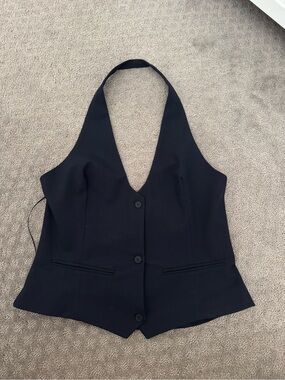 Zara Navy Halter Top